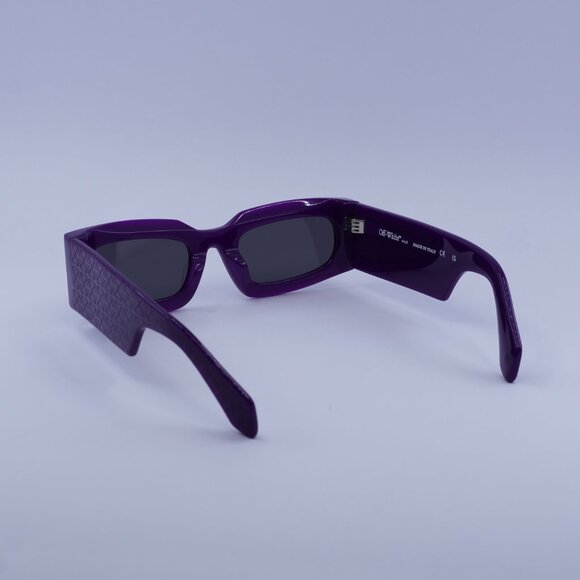 Off-White OERI141 CARY 3707 Sunglasses Purple Rectangle Frame, Grey Lenses - Picture 6 of 10